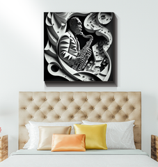Music speaks without words Wrapped Canvas