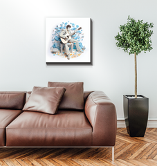 Contemporary Feather Design Wrapped Canvas