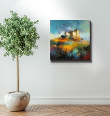 Misty Forest Retreat Wrapped Canvas