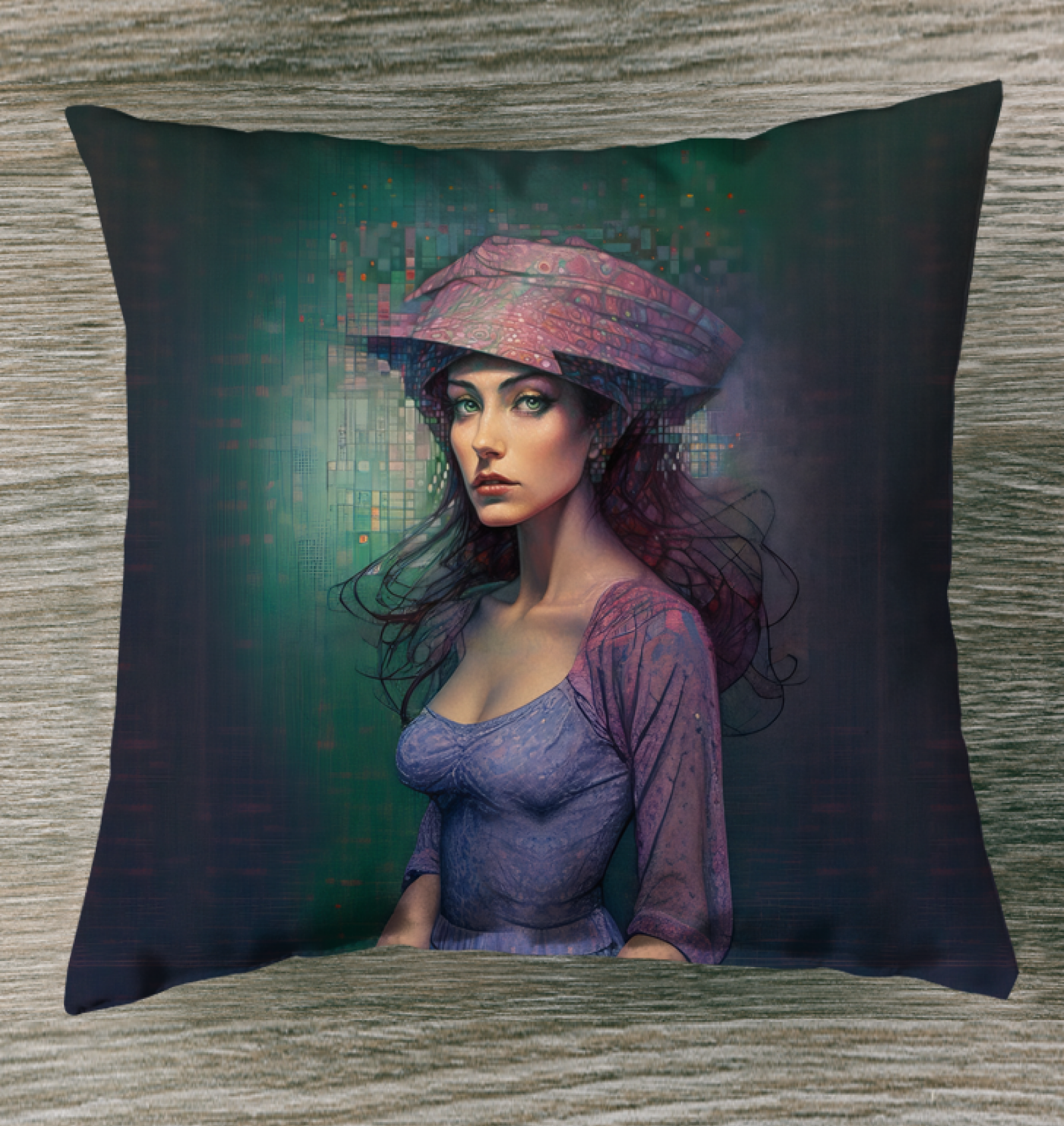 Mystic Aura Beyond Style Indoor Pillow with enchanting design.