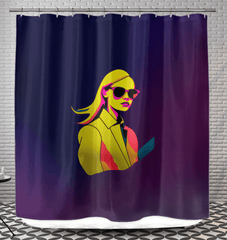 Chic Parisian Stripes Shower Curtain - Beyond T-shirts
