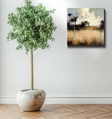 Desert Oasis Landscape Wrapped Canvas