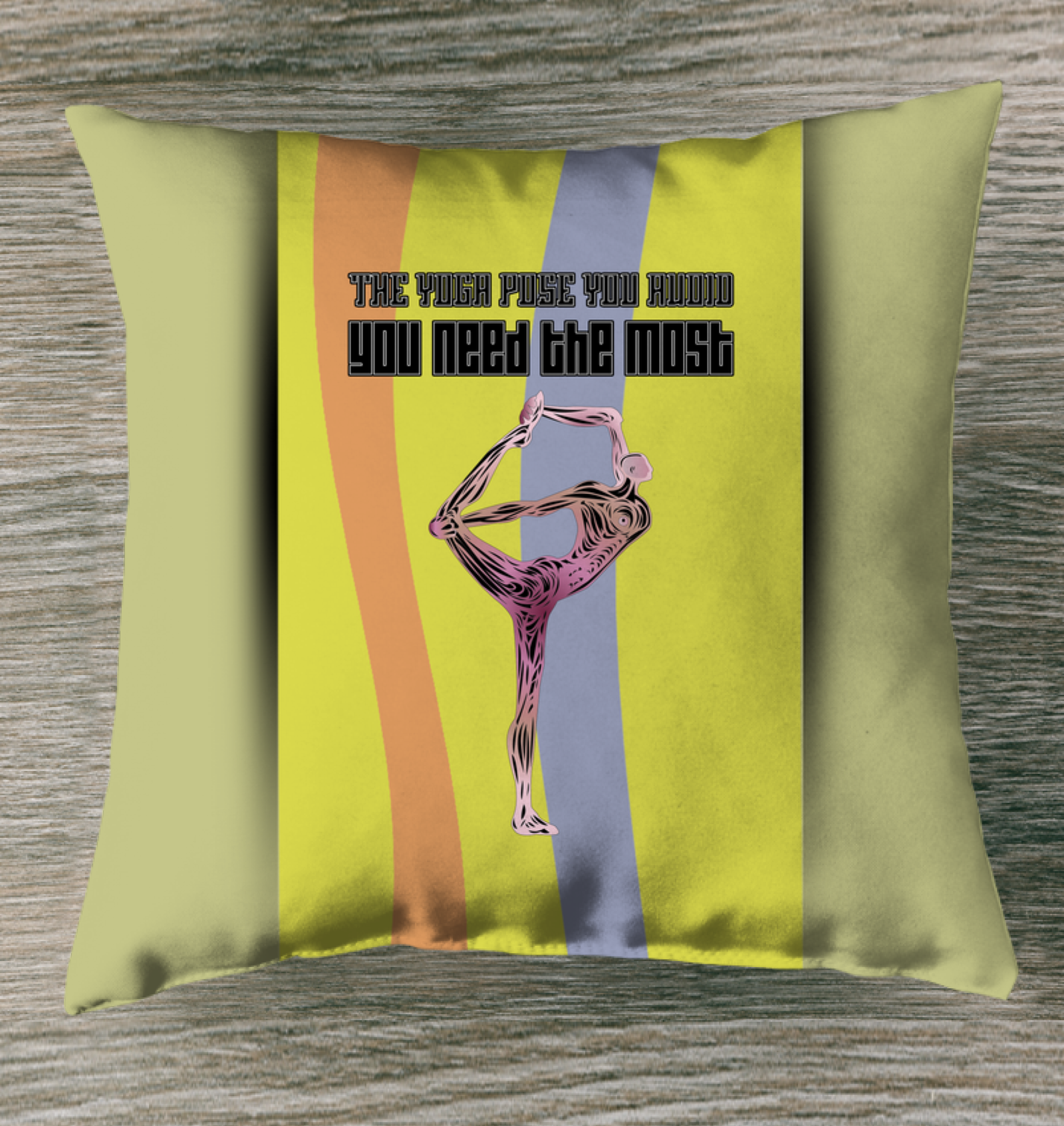 Buddha's Bliss Indoor Pillow with serene design.