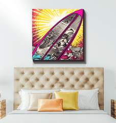 Bold and bright Surfing 5 35 Wrapped Canvas art