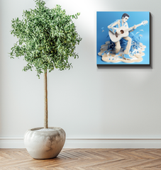 Ethereal Elegance canvas on white wall background