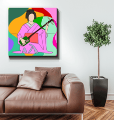 Geisha1 Wrapped Canvas - Beyond T-shirts