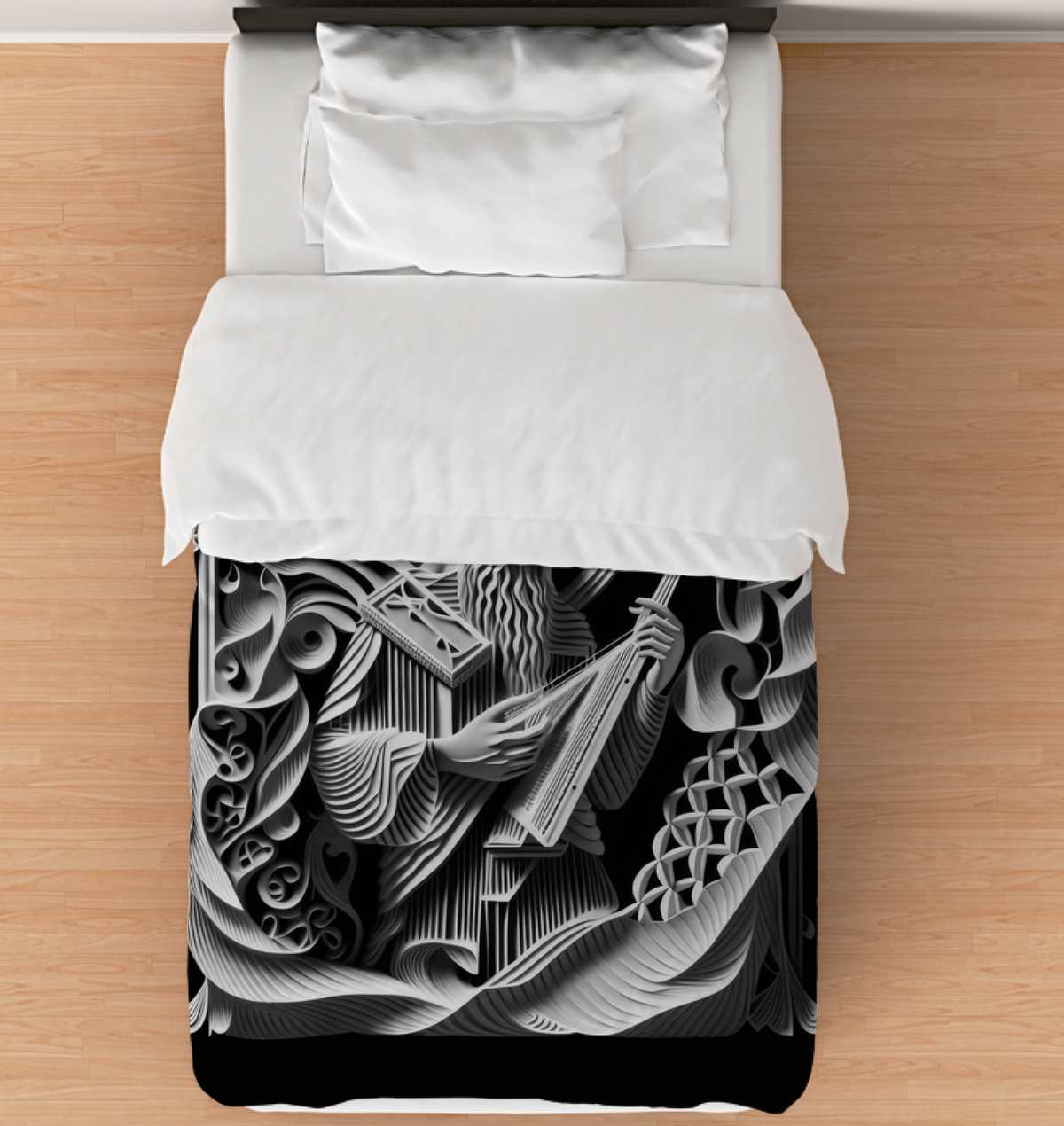 Vinyl Groove Duvet Cover