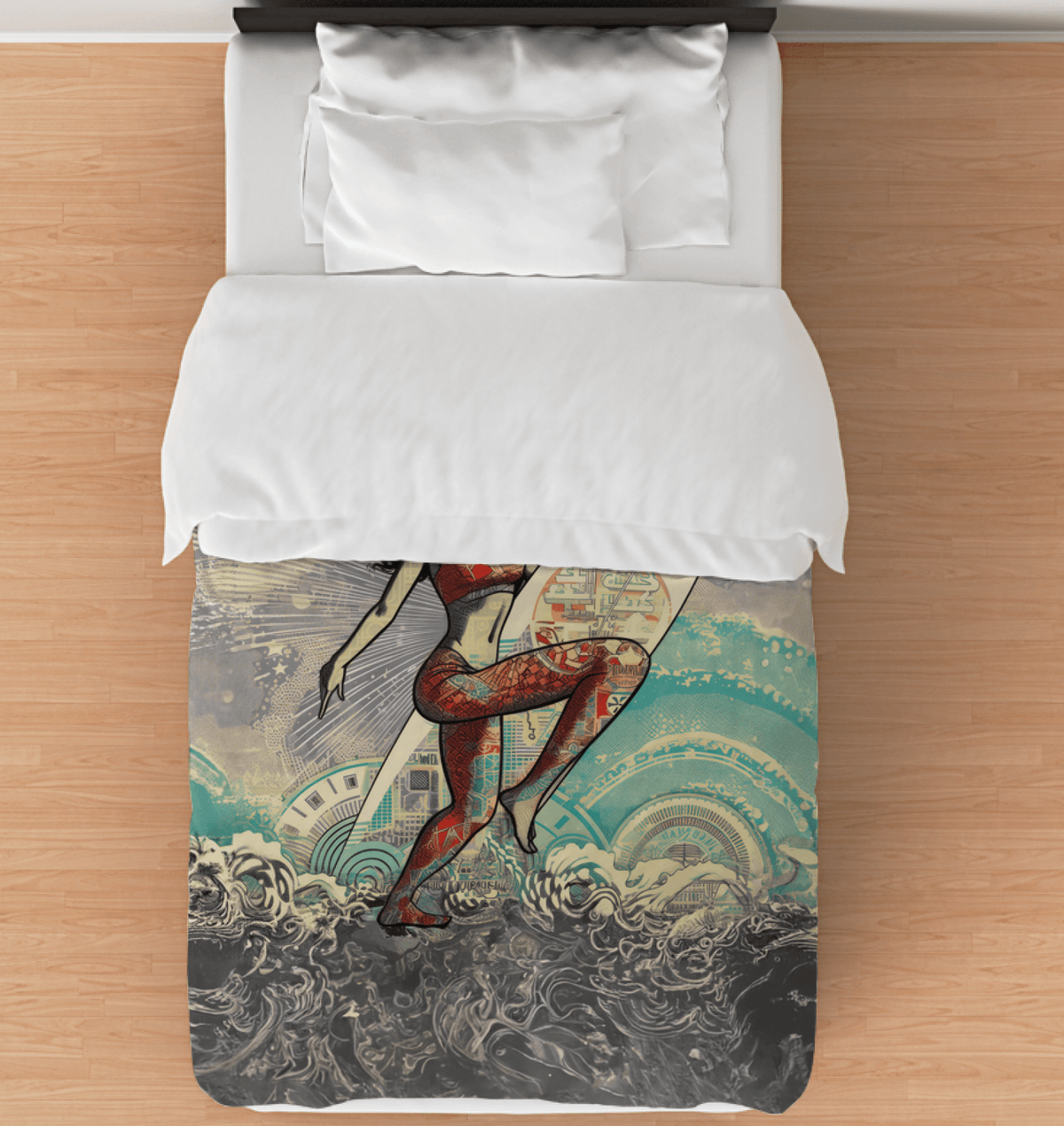 Wave Rider Comforter Cover - Beyond T-shirts