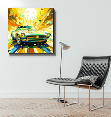 Desert Rally Car Wrapped Canvas