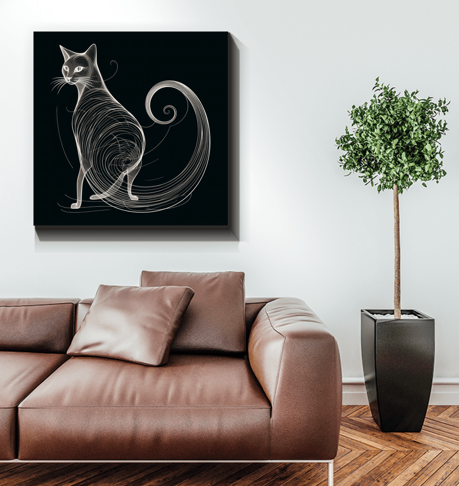 Graceful Feline Whisker Dance Canvas - Beyond T-shirts