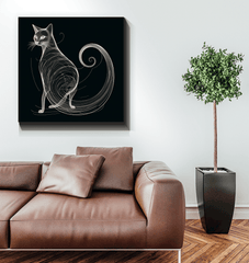 Graceful Feline Whisker Dance Canvas - Beyond T-shirts