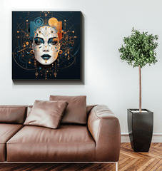 Abstract Goddesses in Harmony: Women's Canvas Art - Beyond T-shirts