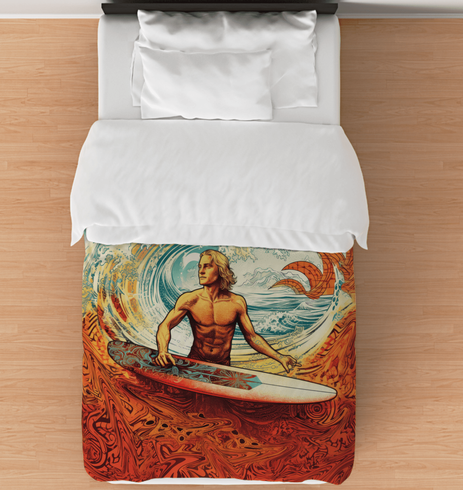 Surfing Serenity Bedding Set - Beyond T-shirts