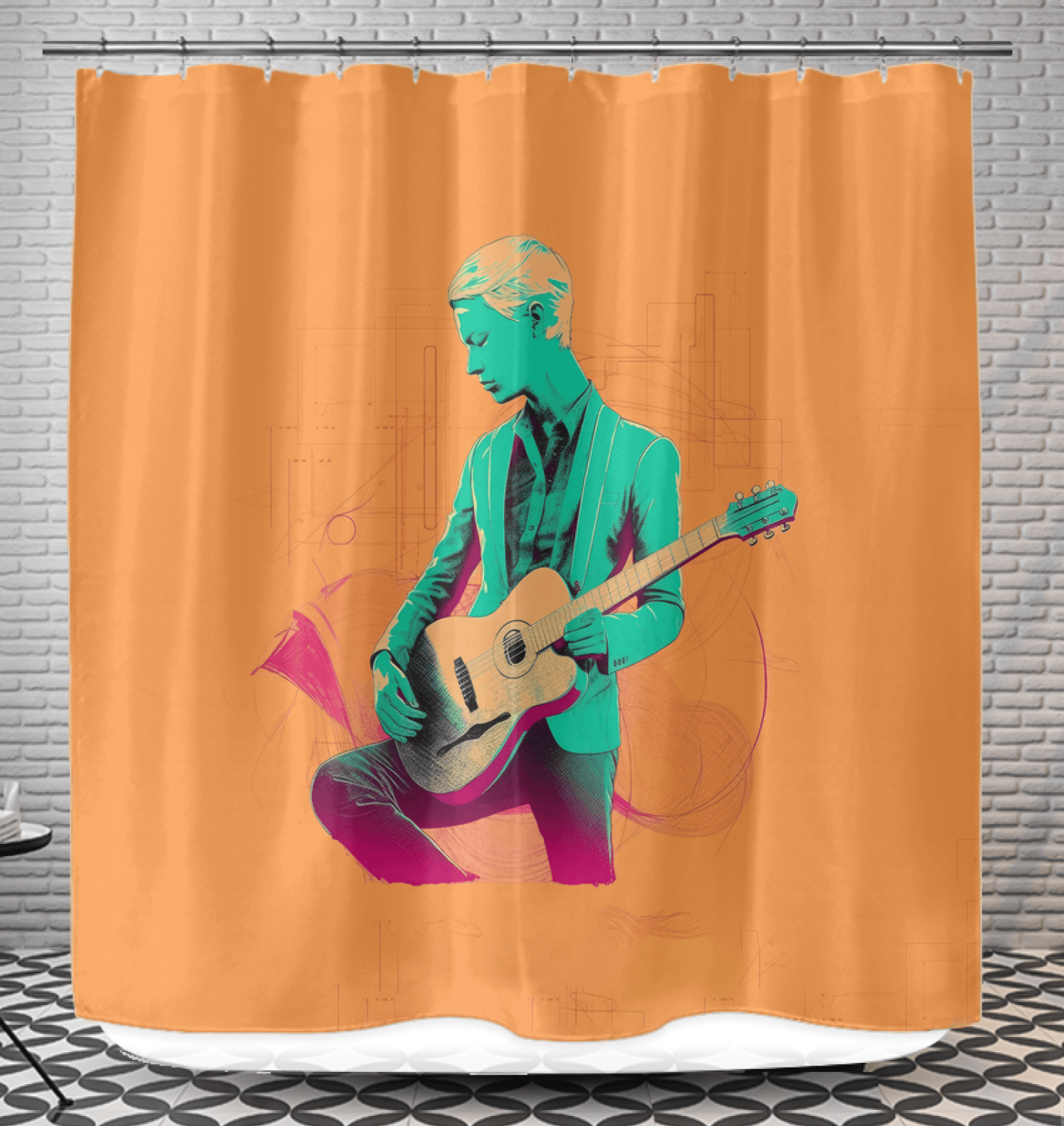 Jazzed-Up Elegance Shower Curtain - Beyond T-shirts