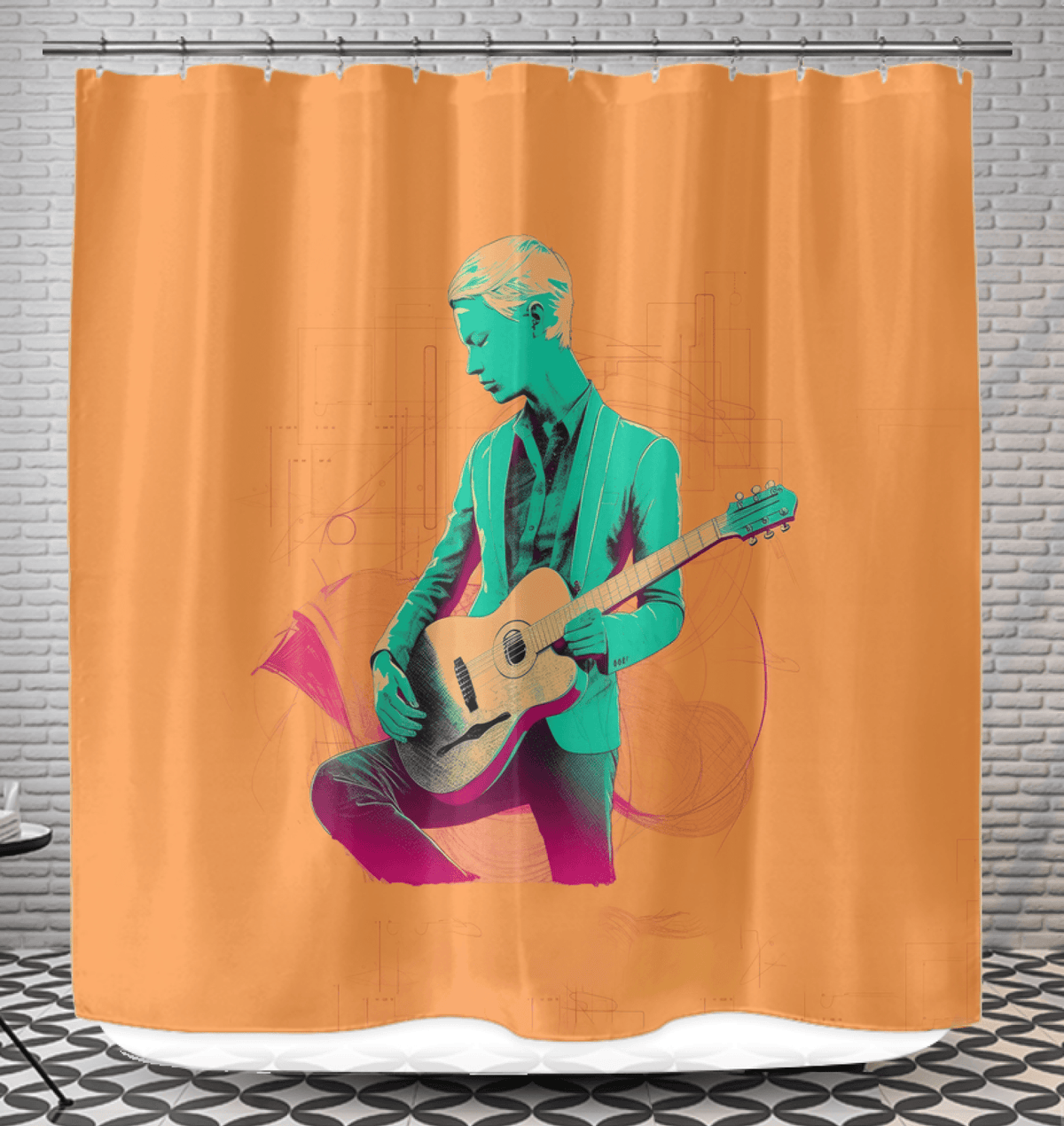 Jazzed-Up Elegance Shower Curtain - Beyond T-shirts