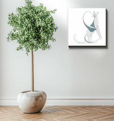 Graceful Cat Window Gaze Canvas - Beyond T-shirts