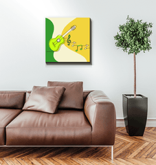 Guitar Line Art Wrapped Canvas - Beyond T-shirts