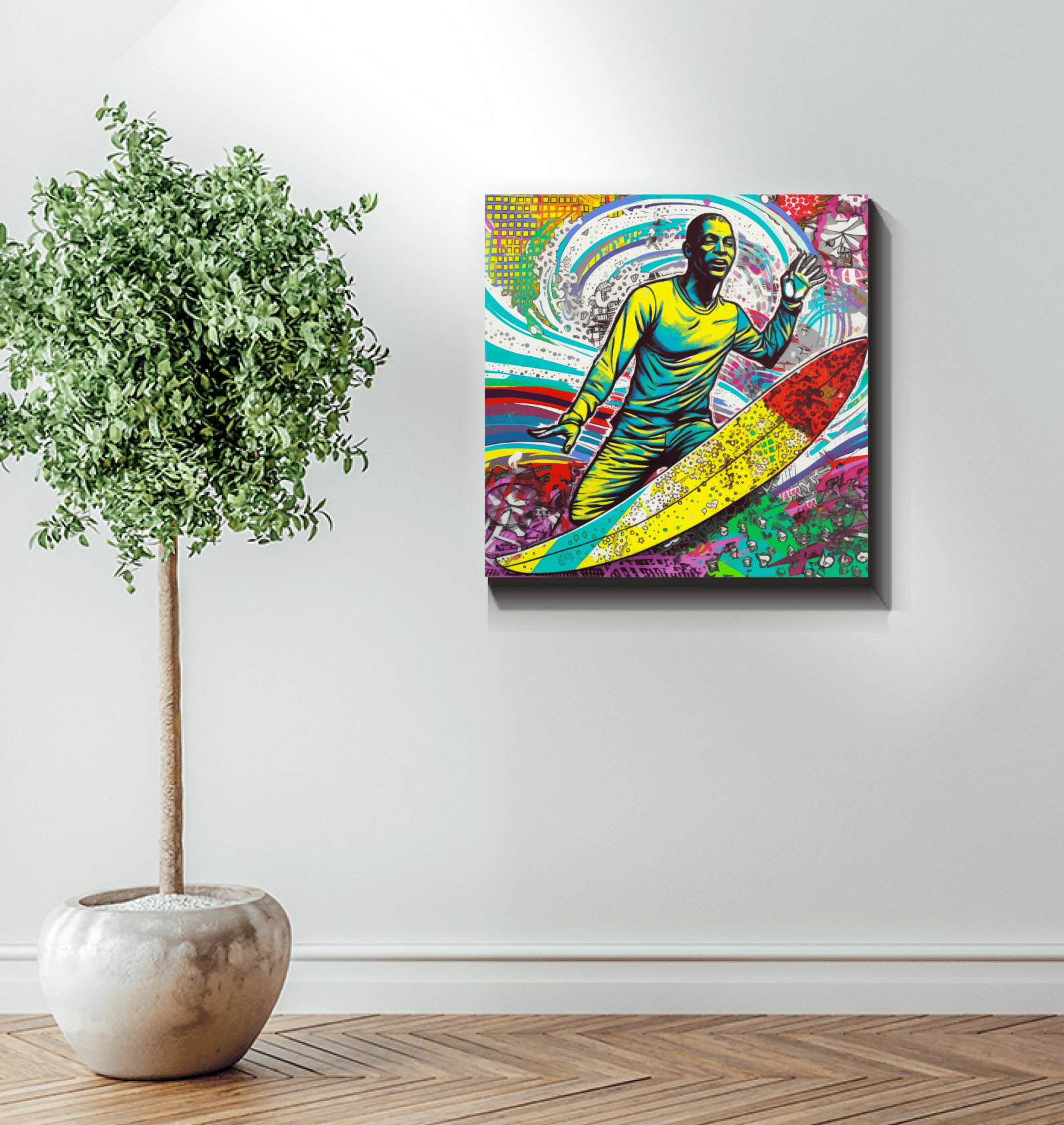 Surfing 1 46 Wrapped Canvas - Beyond T-shirts