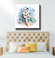 Serene Feathers Artwork Canvas for Bedroom Ambiance
