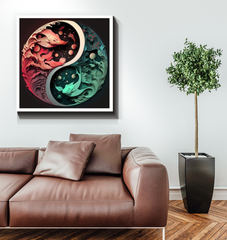 Elegant wrapped canvas with rhythmic abstract Pulse and Pause.
