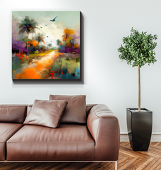 Starry Night Over the Mountains Wrapped Canvas