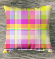 Fiesta Fiesta Indoor Pillow displayed on a sofa, adding a burst of vibrant colors to the living room.