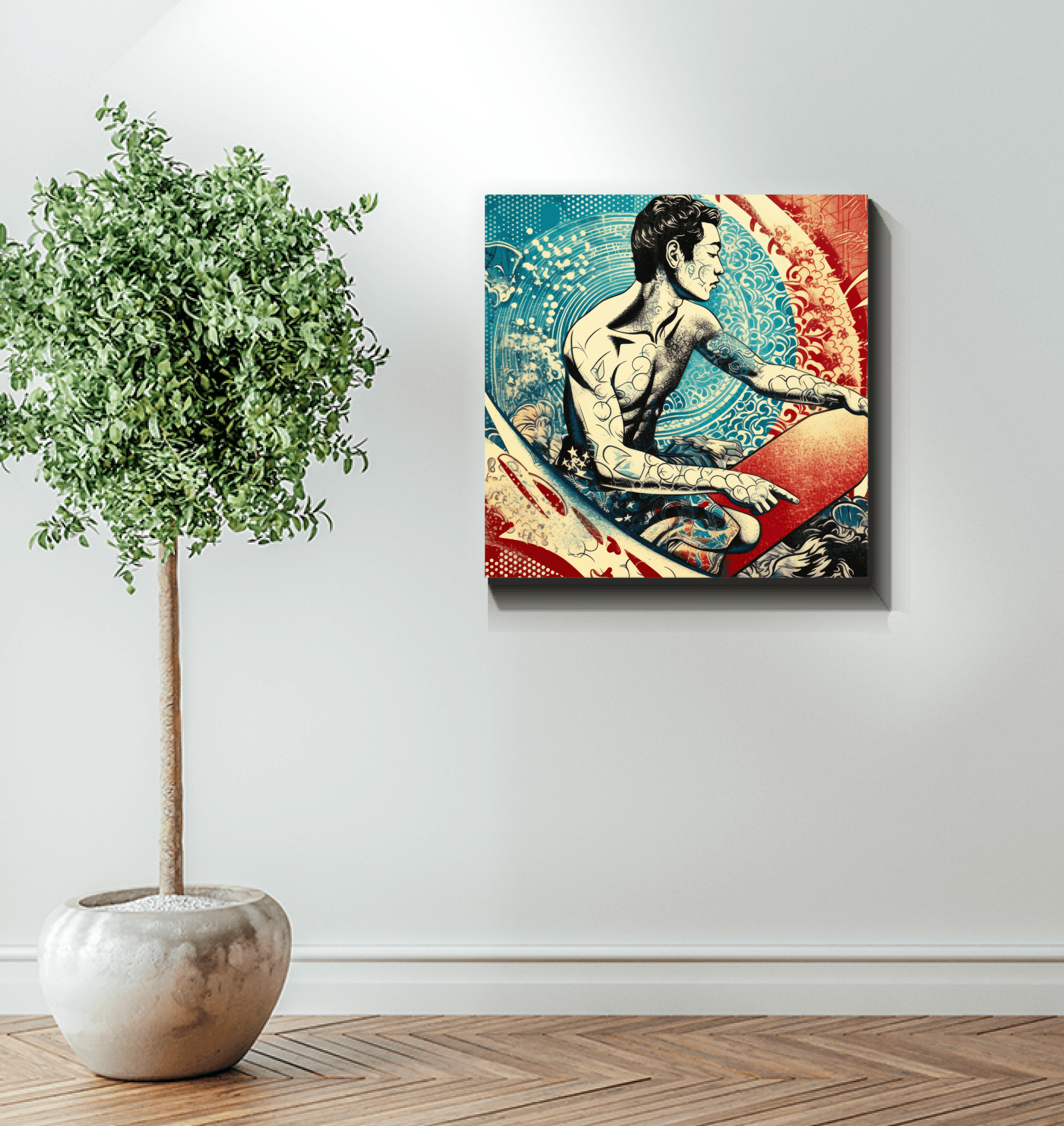 Surfing 1 37 Wrapped Canvas - Beyond T-shirts