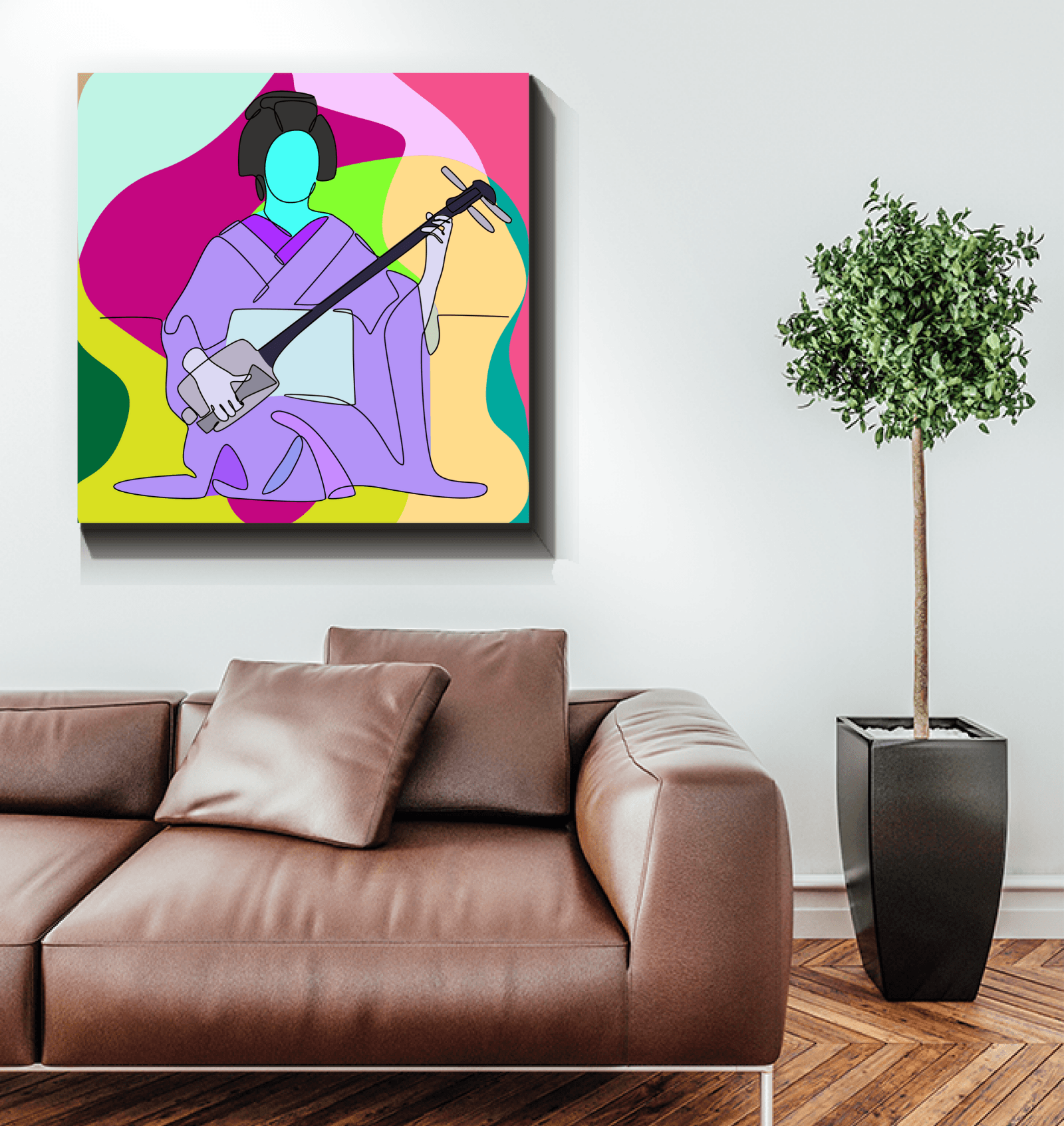 Geisha1 Wrapped Canvas - Beyond T-shirts