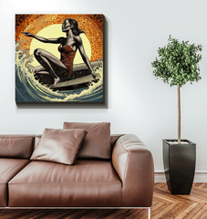 Surfing Serenade Canvas Print - Beyond T-shirts