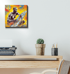 Surfing 5 16T Canvas art in a stylish room