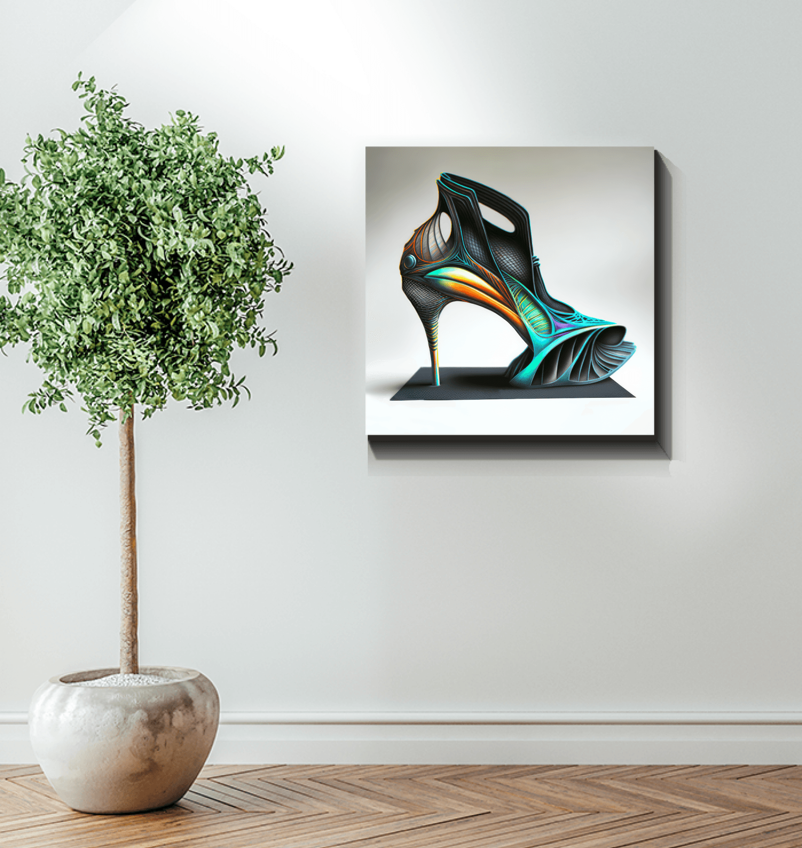 Futuristic Footwear Dreams - Canvas Artwork - Beyond T-shirts