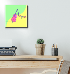 Violin Line Art 1 Wrapped Canvas - Beyond T-shirts