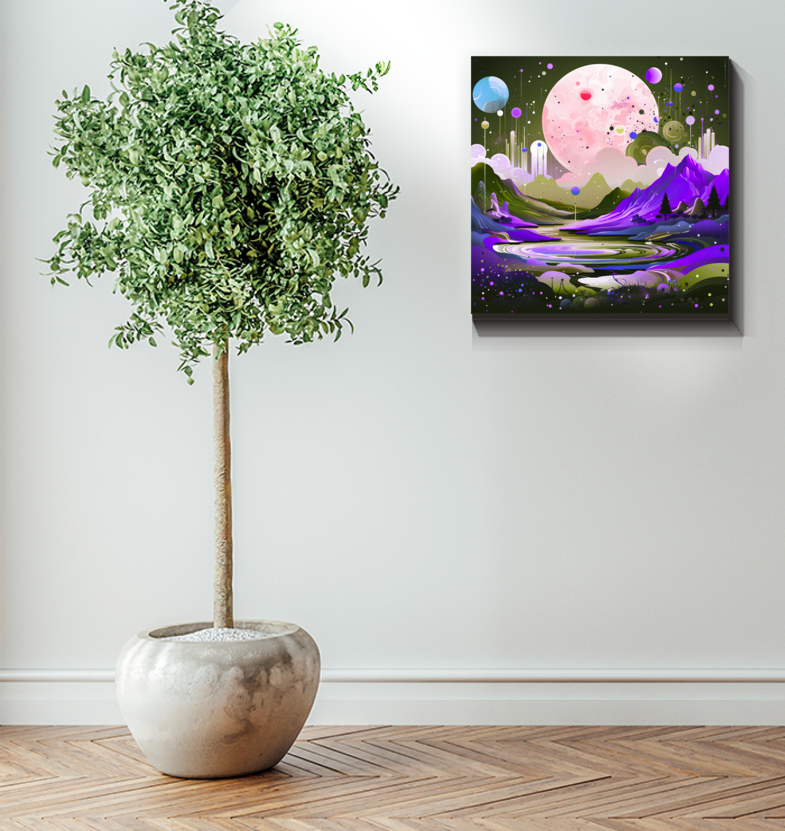 Captivating Canyons Desert Landscape Canvas