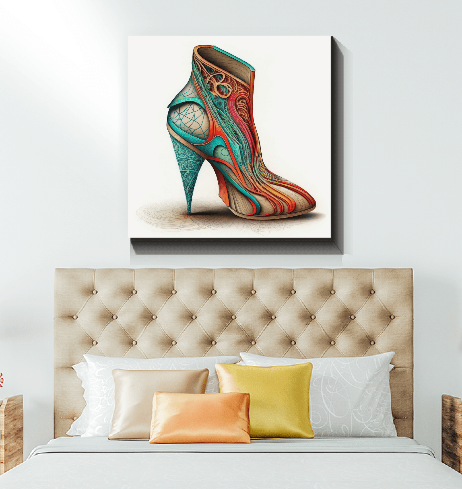 Urban Futurism - Canvas Print with Shoe Design - Beyond T-shirts