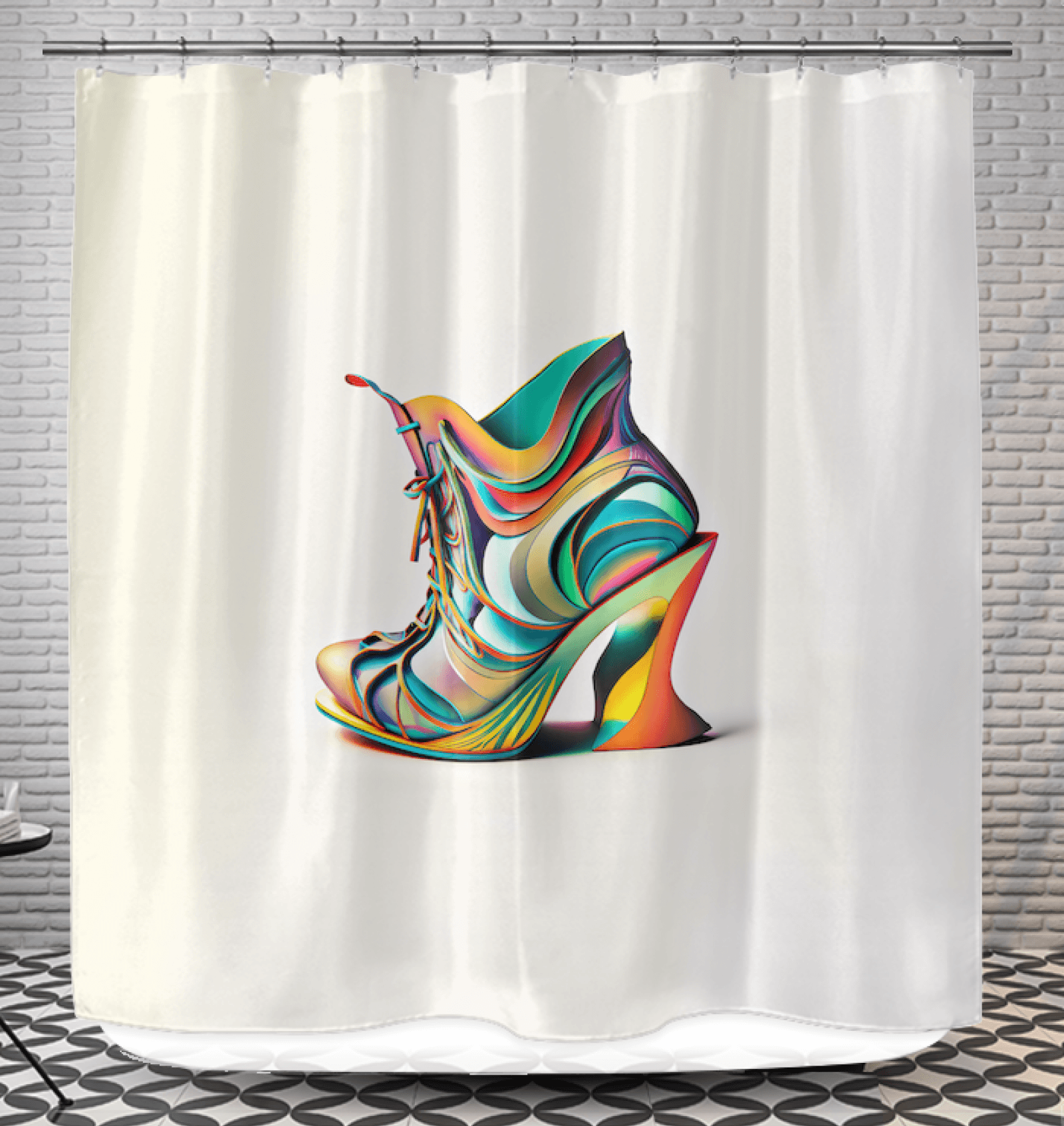 AeroMotion Futuristic Shoe Shower Curtain - Beyond T-shirts