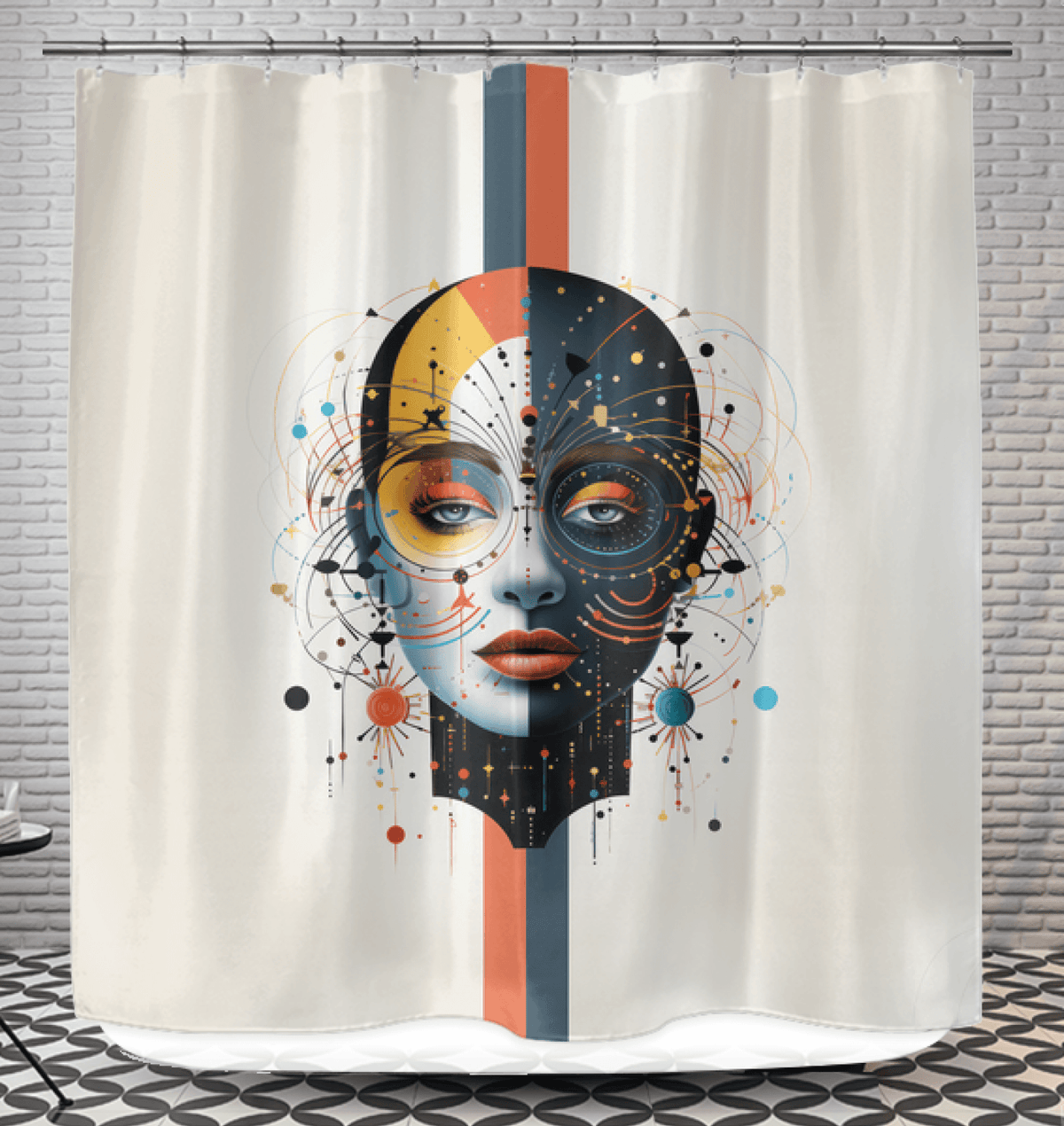 Abstract Odyssey Shower Curtain - Beyond T-shirts