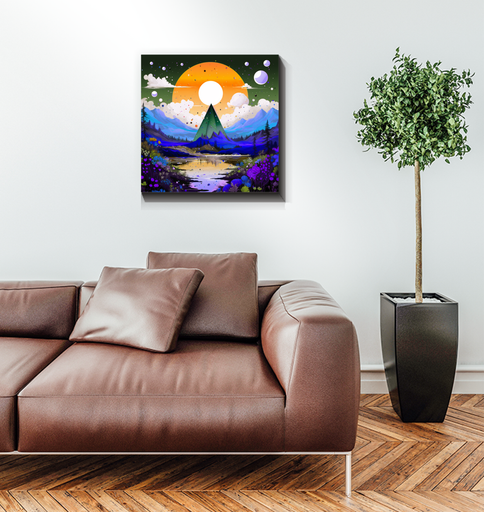 Enchanting Estuary Elegance River Landscape Canvas