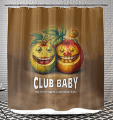 CB3-127 Shower Curtain hanging in a modern bathroom setting.