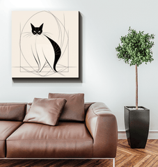 Graceful Cat Ballet Pose Canvas - Beyond T-shirts