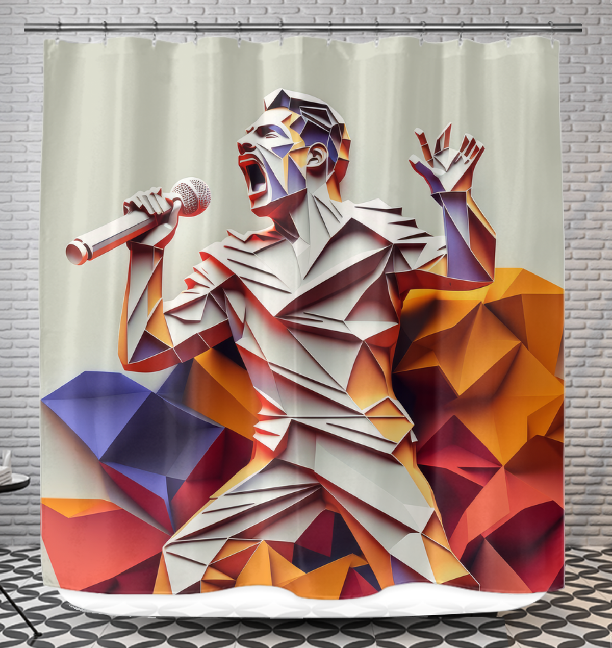 Classical Canvas Musical Shower Curtain