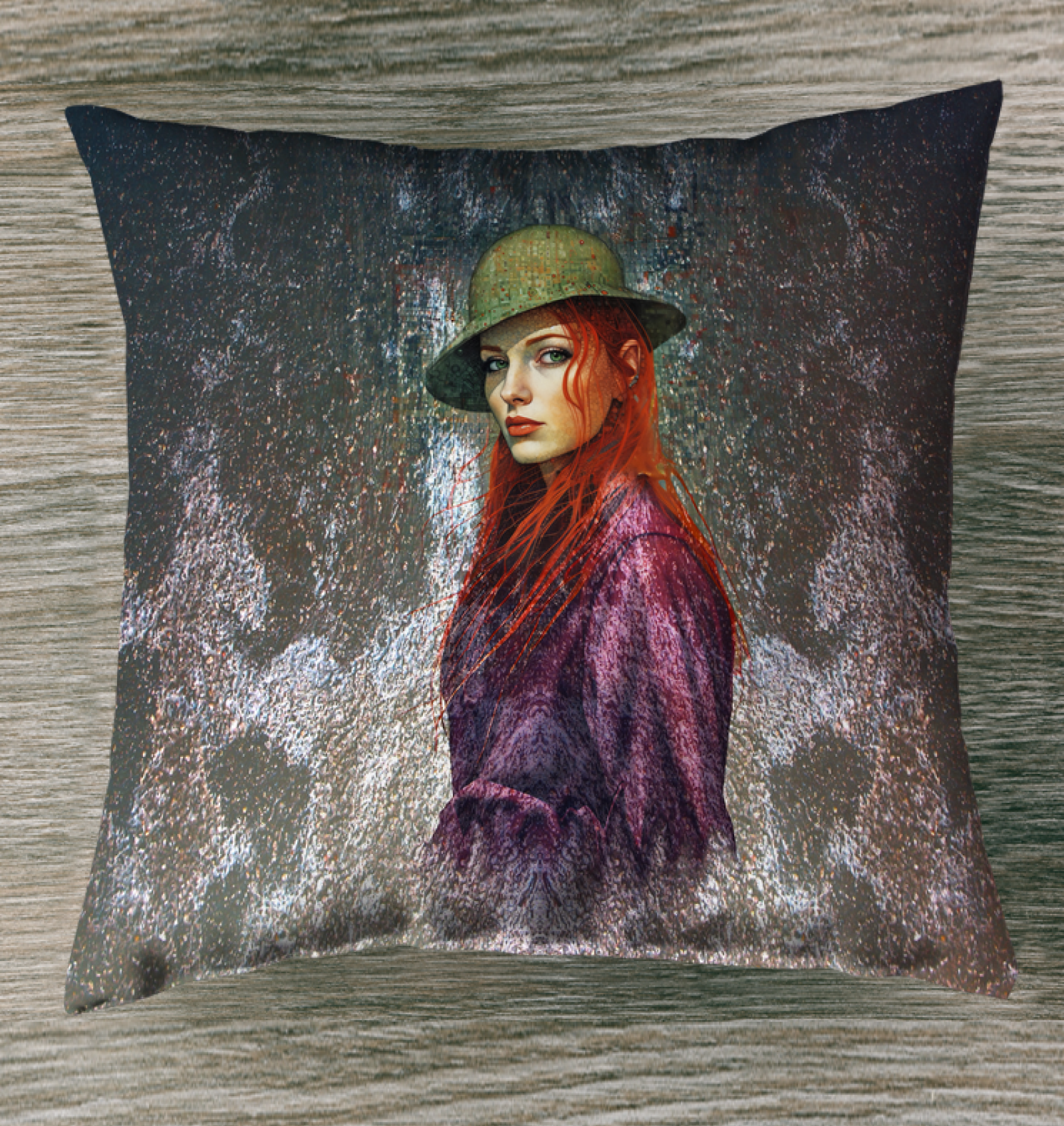 Boho Delight Beyond Style Outdoor Pillow adding charm to an outdoor seating area.