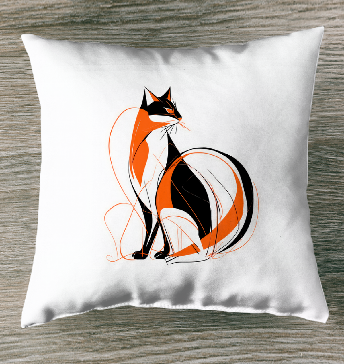 Playful Kitten Garden Adventure Pillow