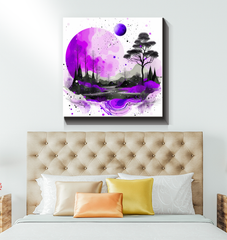 Serenity Summit Mountain Landscape Canvas