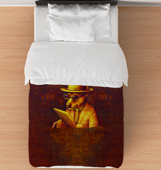 Dog Lover's Delight Duvet Cover on a neatly made bed