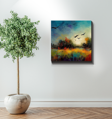 Sun-kissed Fields of Wheat Wrapped Canvas
