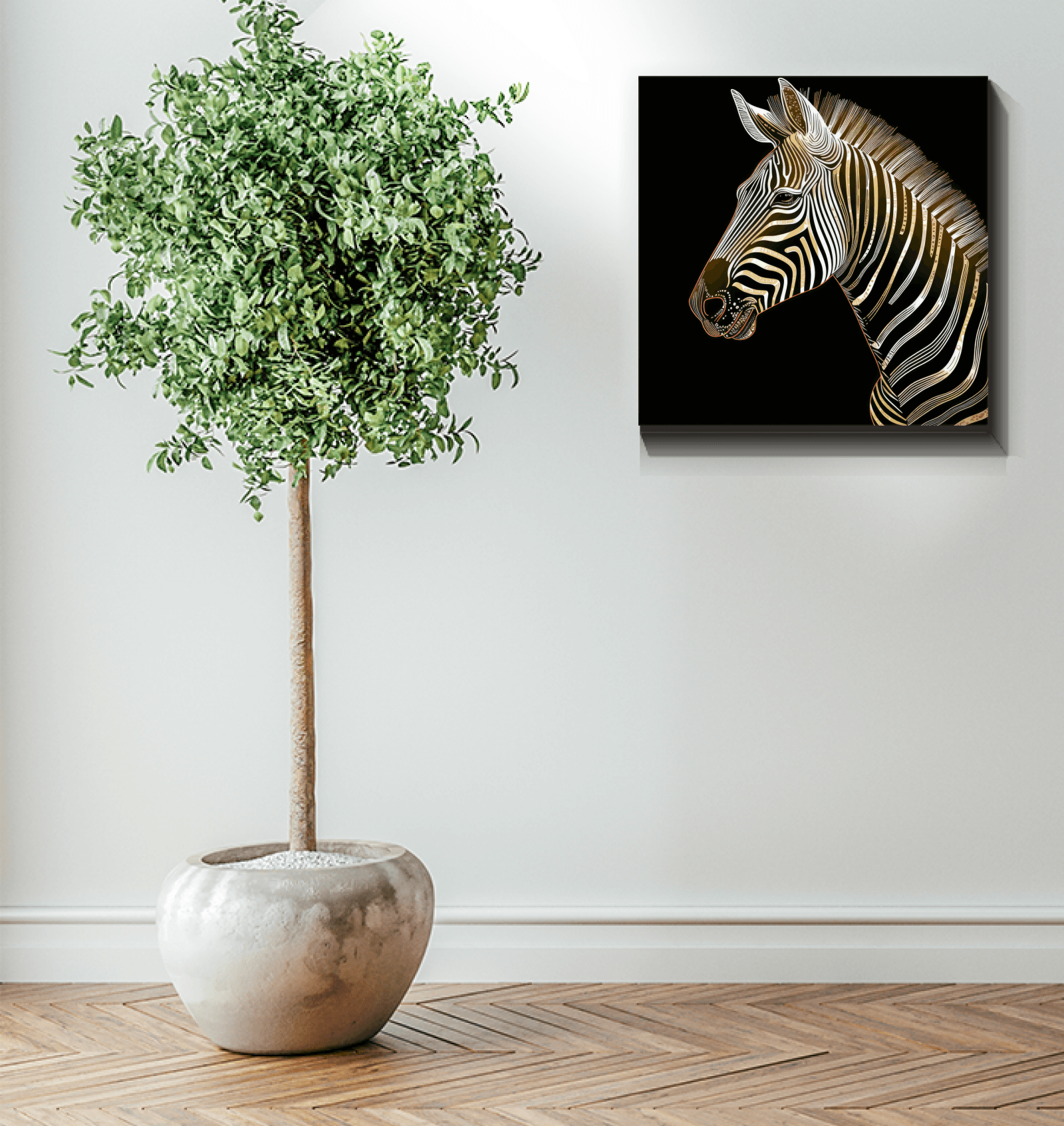 Sunset Silhouette Zebra Canvas - Beyond T-shirts