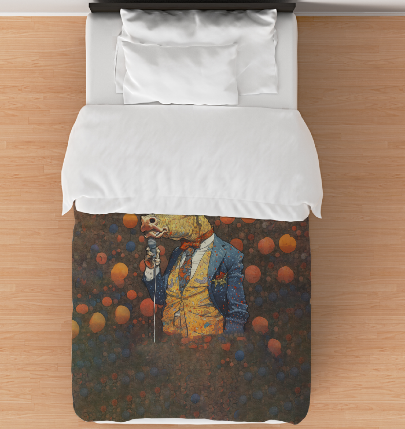 Majestic Buffalo Plains Duvet Cover on a bed