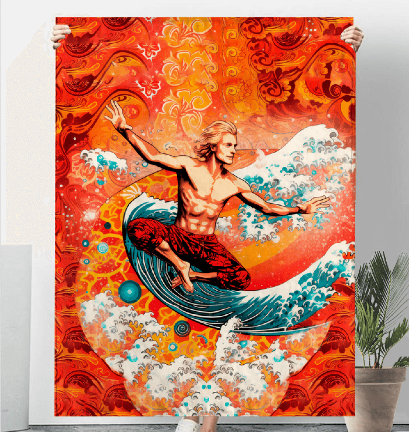 Dream Weaver Surf Sherpa Throw Blanket - Beyond T-shirts