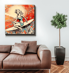 Surfing Stillness Canvas Print - Beyond T-shirts