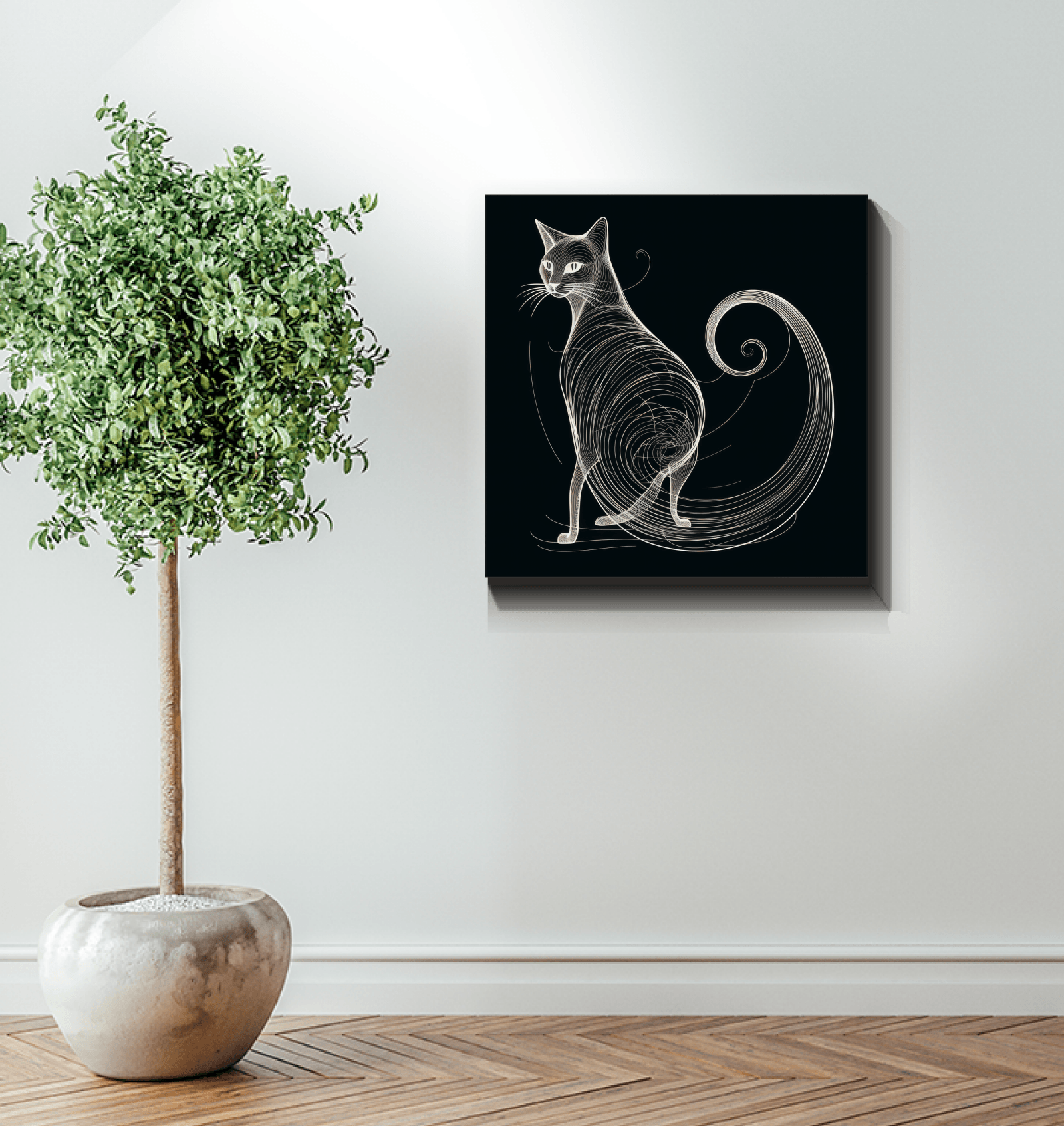 Graceful Feline Whisker Dance Canvas - Beyond T-shirts
